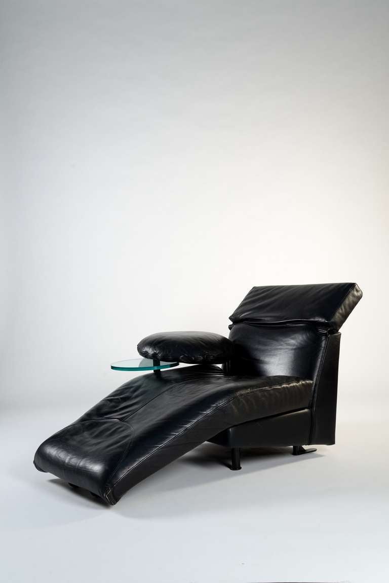 Fauteuil de salon en cuir Arca conçu par Paolo Piva pour B&B Italia