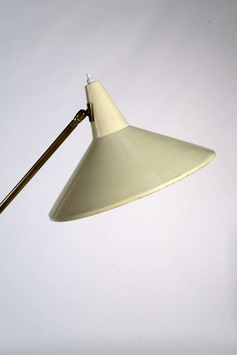 Exquisite '50s double arm floor lamp In Good Condition In Saint Ouen, IDF