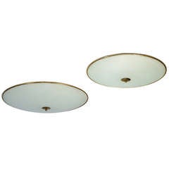 Pair Of '40s Ceiling Lights Attributed To Pietro Chiesa