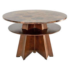 Exquisite Parchment Table Ascribable to Aldo Tura