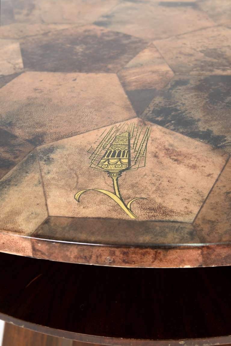 Mid-20th Century Exquisite Parchment Table Ascribable to Aldo Tura