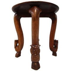 Antique Walnut 
Cobra
 Side Table.