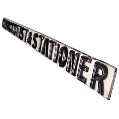 Antique Tobacconist & Stationers Wooden Sign