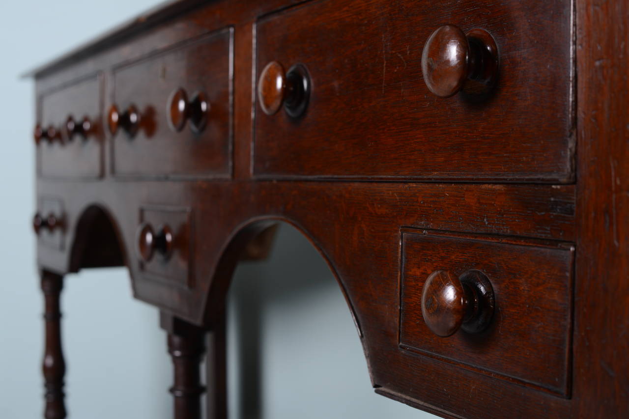 Welsh Antique Oak Potboard Dresser Base at 1stDibs