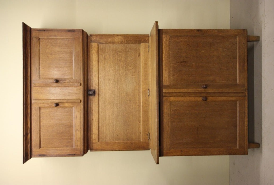 Antique English 
Quicksey
 Oak Kitchenette