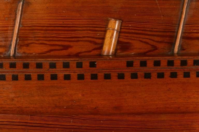 19th Century Mounted English Antique Ship Hull Model