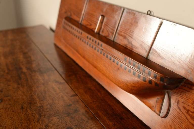 Mounted English Antique Ship Hull Model 1