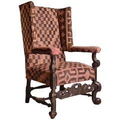 Large Georgian Antique Wing Armchair