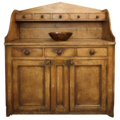 19th Century Antique Painted Pine Scottish Dresser