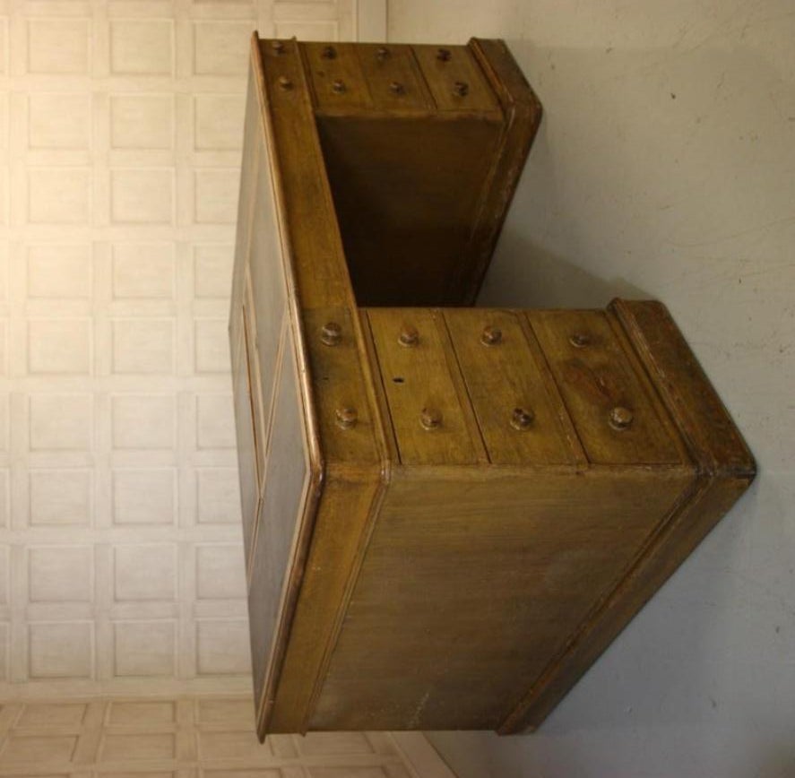 Huge Antique Double Sided Partners Desk.