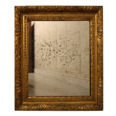 Georgian Antique Carved Wood Gilt Mirror.