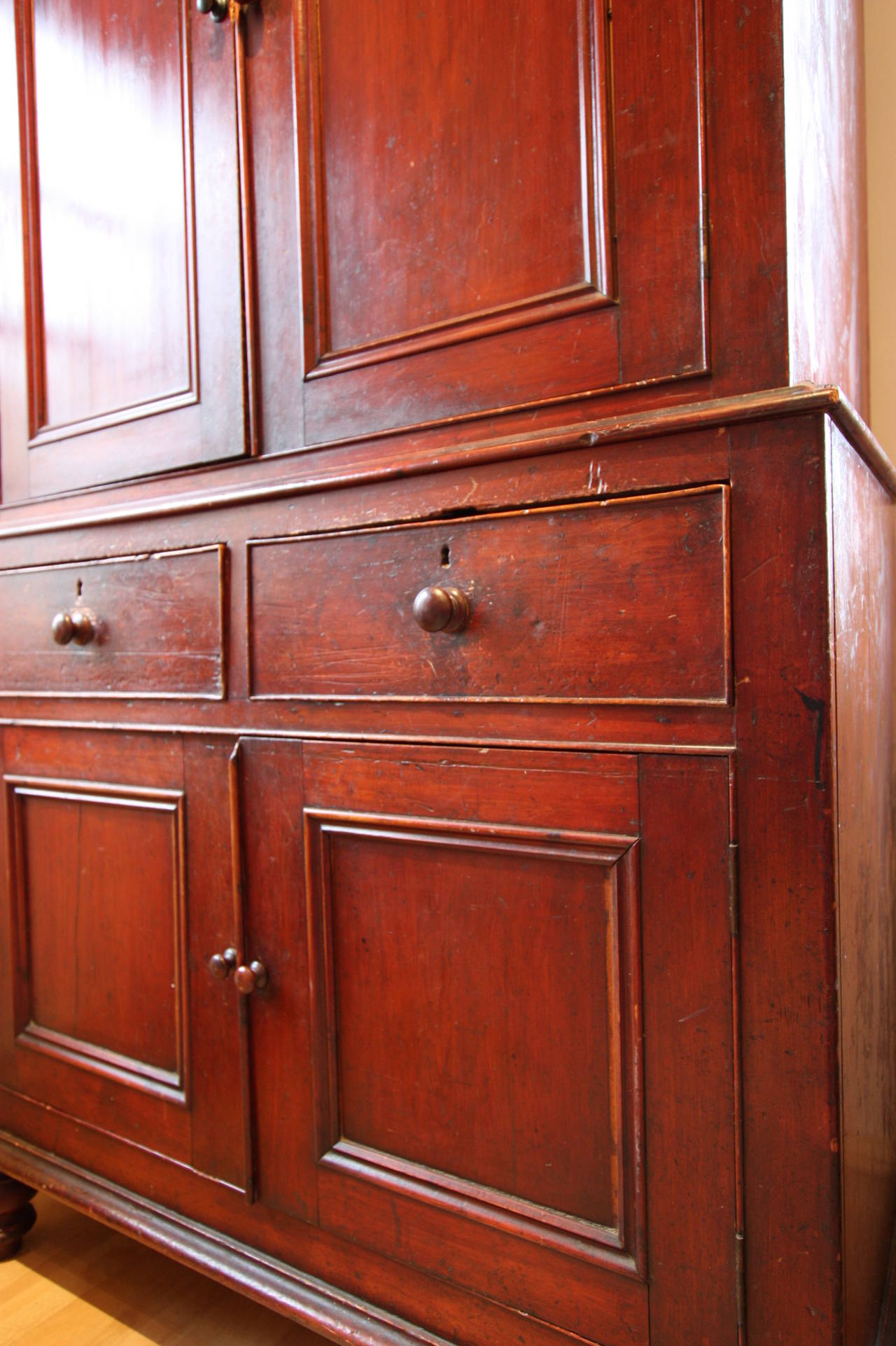 19th Century Antique Pine Food Cupboard For Sale 1