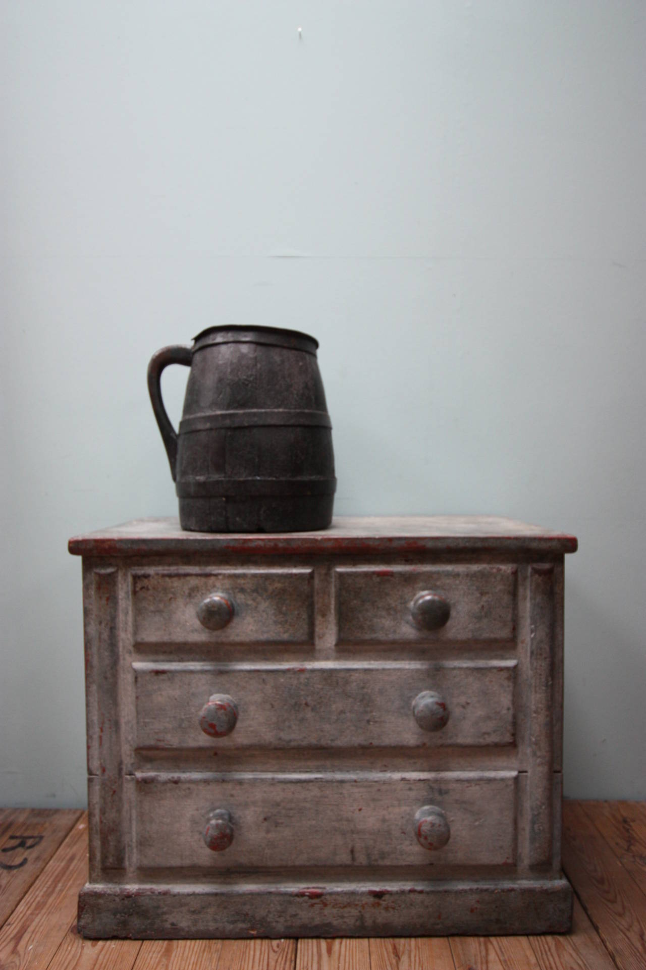 Wonderful 18th Century Antique Coopered Oak Jug 1