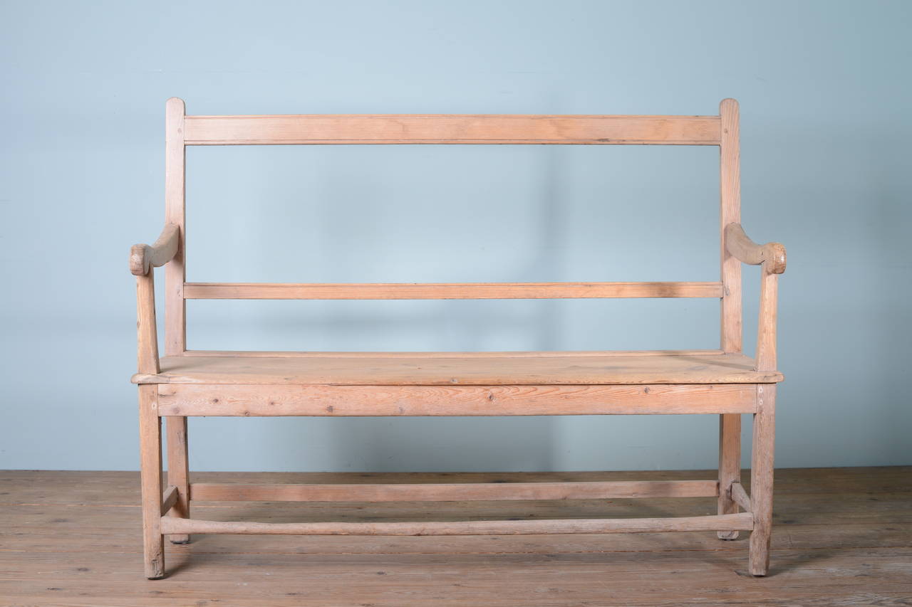 Regency Simple Pine Antique Seat