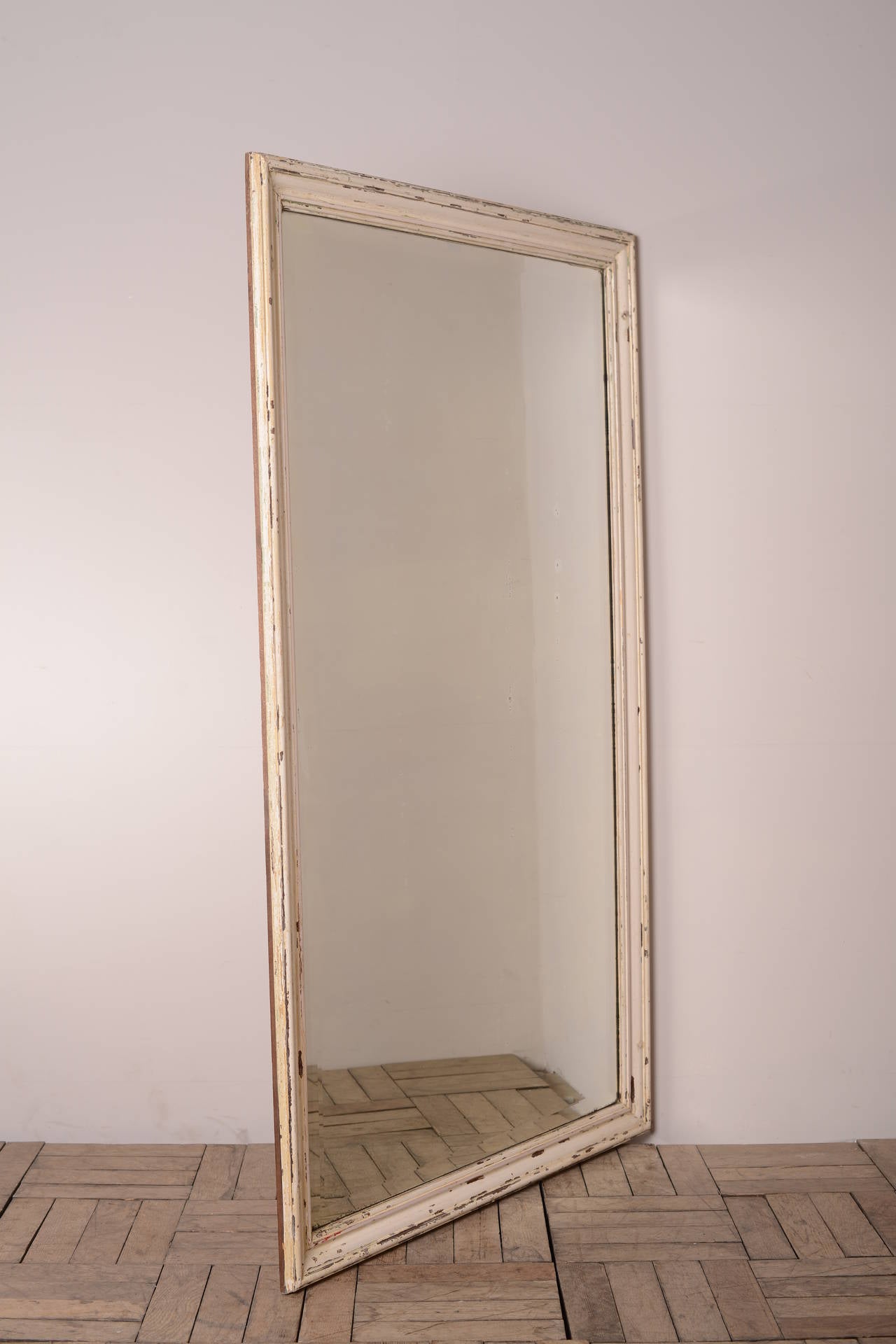 19th Century English Antique Mirror in Original Paint 1