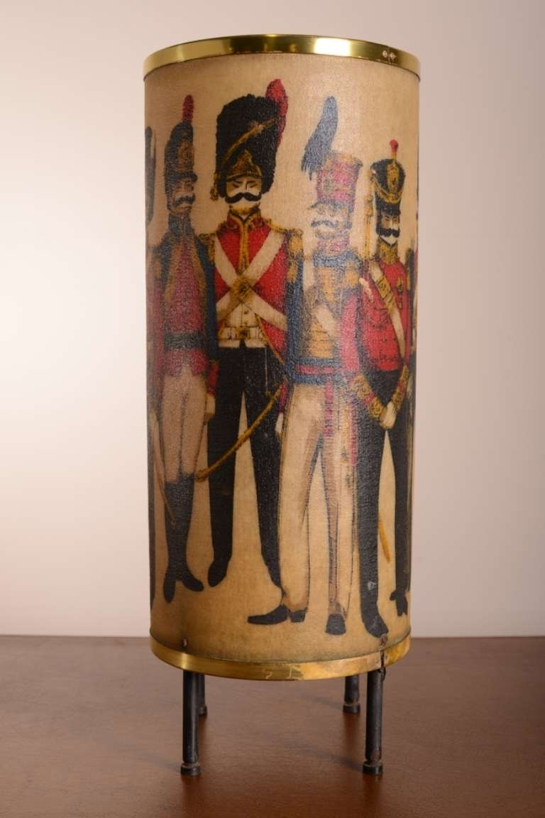 Large 1960's Cylindrical Soldier Lamp