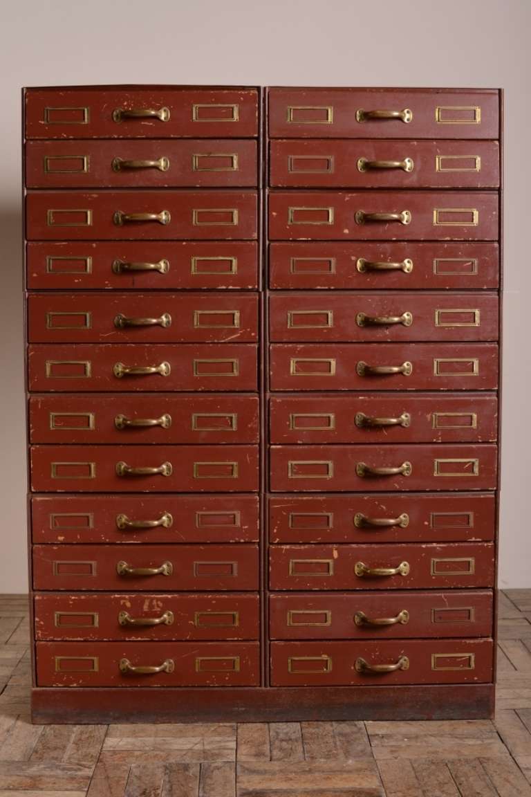 English 1940's Industrial Stacking Metal Chest