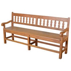 Original Painted Pine Antique Bench Seat