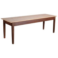 English Antique Country Pine Dining Table