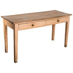 English Antique Scrubbed Elm Table