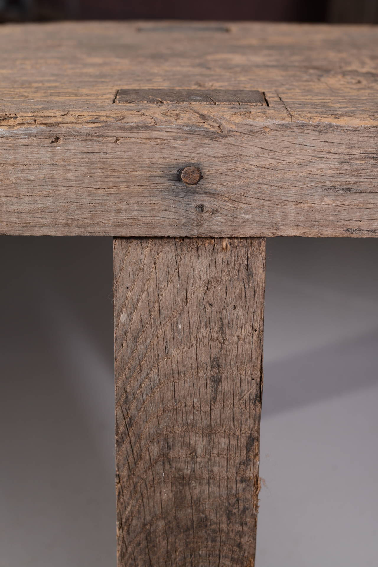 English Oak Antique, Pig Bench Coffee Table at 1stDibs