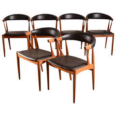 Set of Six Danish Teak Dining Chairs by Johannes Andersen