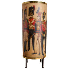 Vintage Large 1960's Cylindrical Soldier Lamp