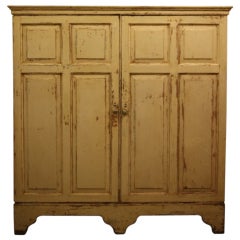 Georgian Antique Original  Painted Pine Cupboard
