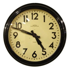 Large Edwardian Antique Working Factory Clock