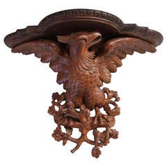 Antique Black Forest Eagle Wall Bracket/Console