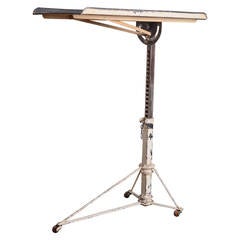 Edwardian Antique Steel Surgical Table by Hoskins & Co.