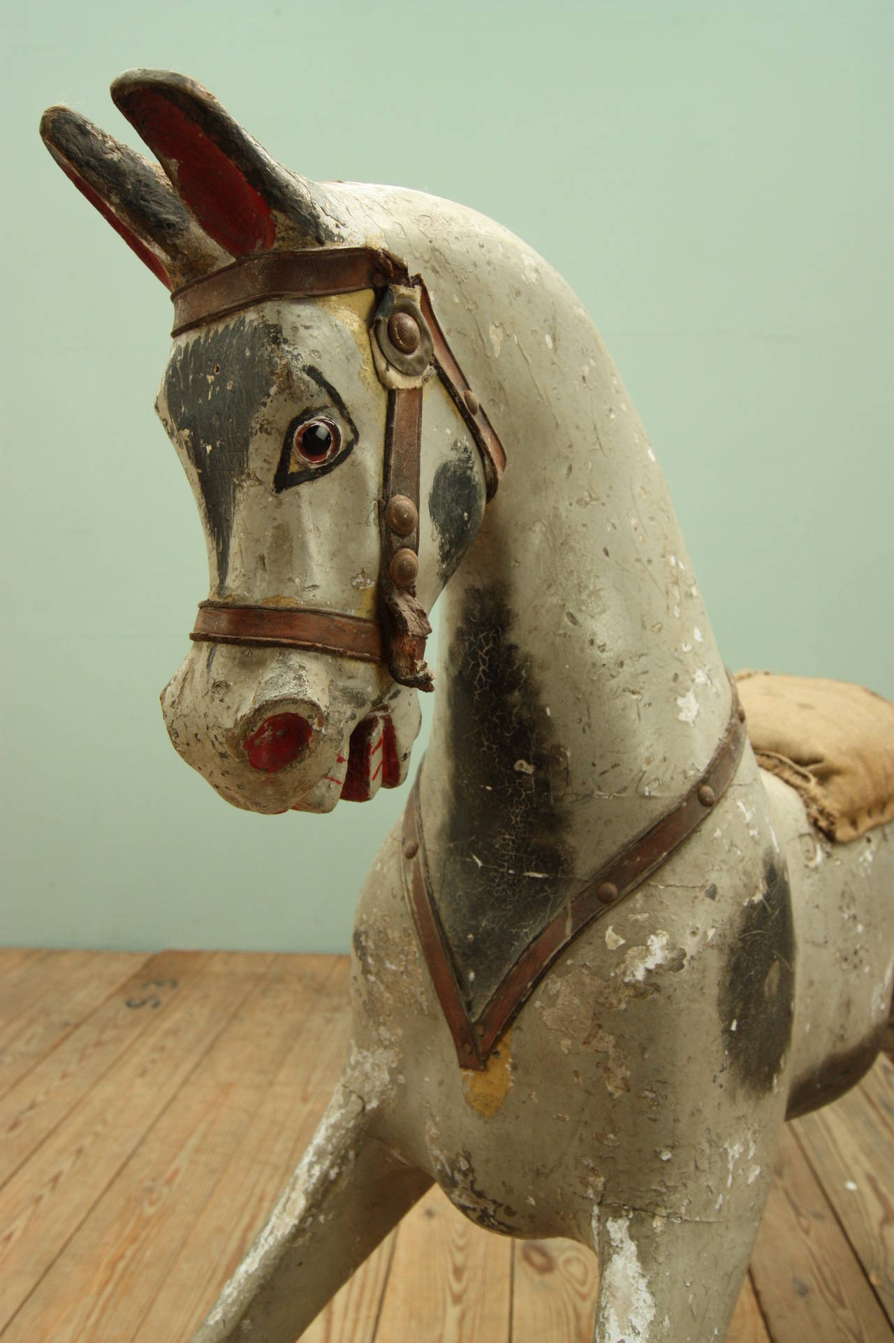 Large 19th Century Antique Rocking Horse In Excellent Condition For Sale In Lancashire, GB