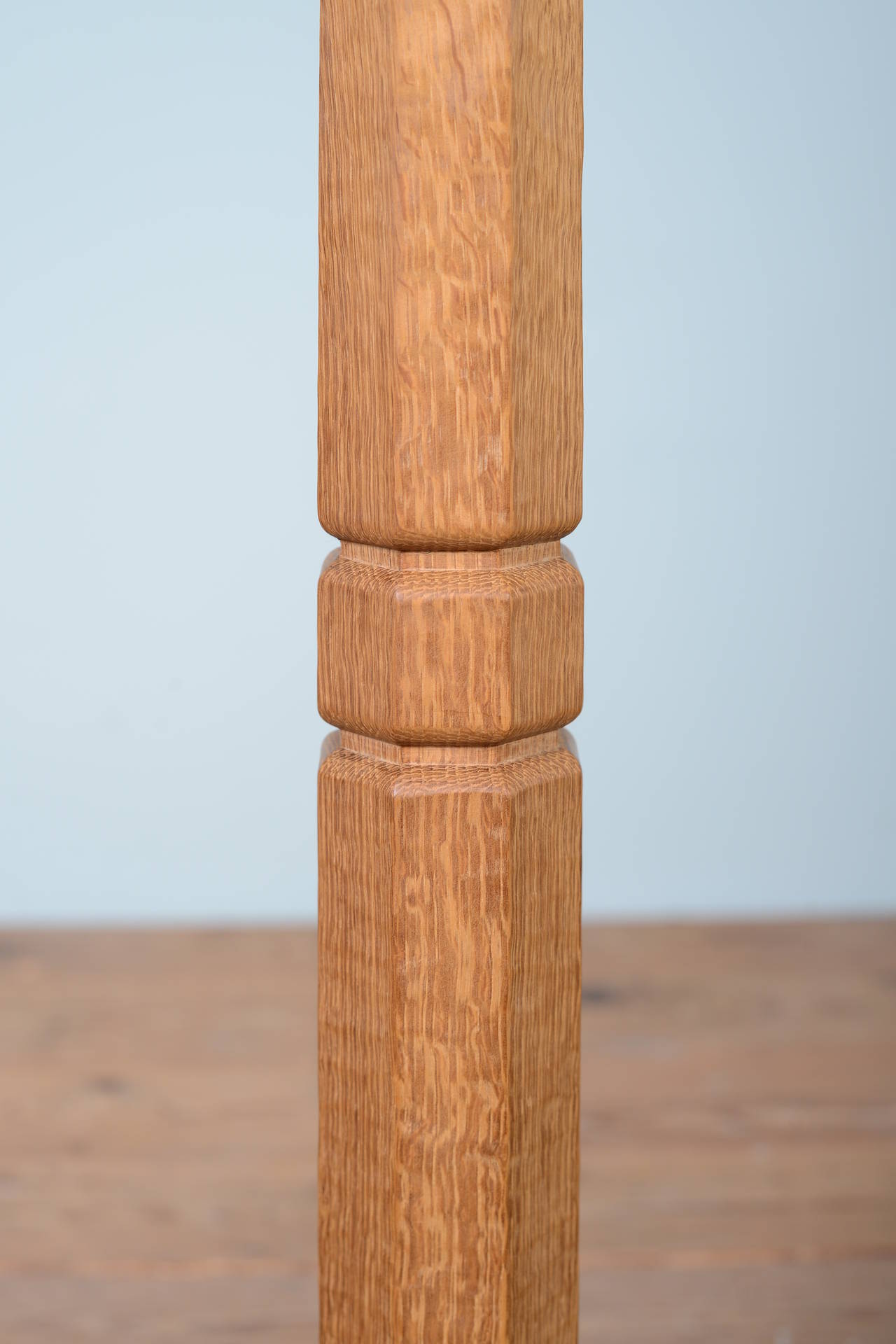 Pale Oak Mouseman Standard Lamp, 1970s For Sale at 1stDibs