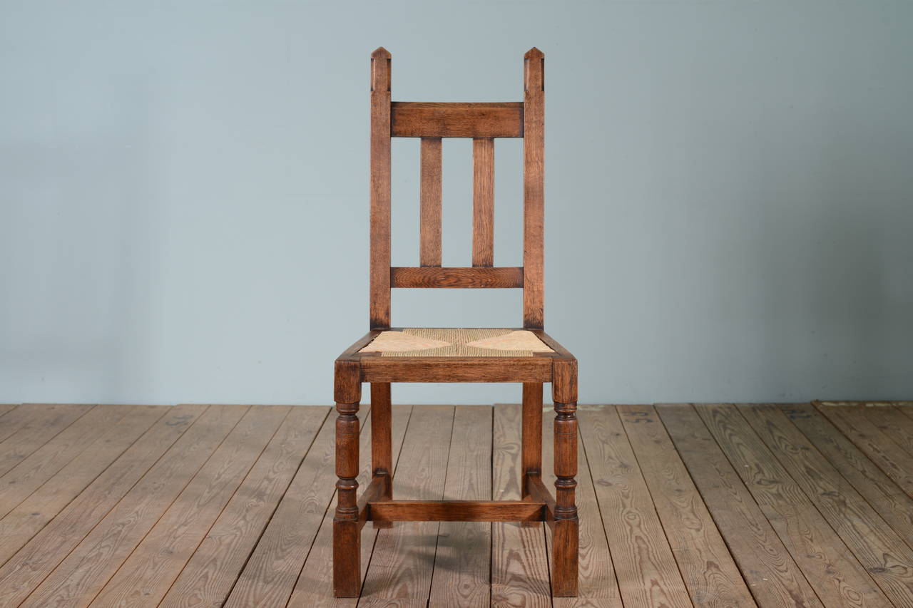 Set of Six Antique Culloden Oak Chairs by Liberty's In Excellent Condition For Sale In Lancashire, GB
