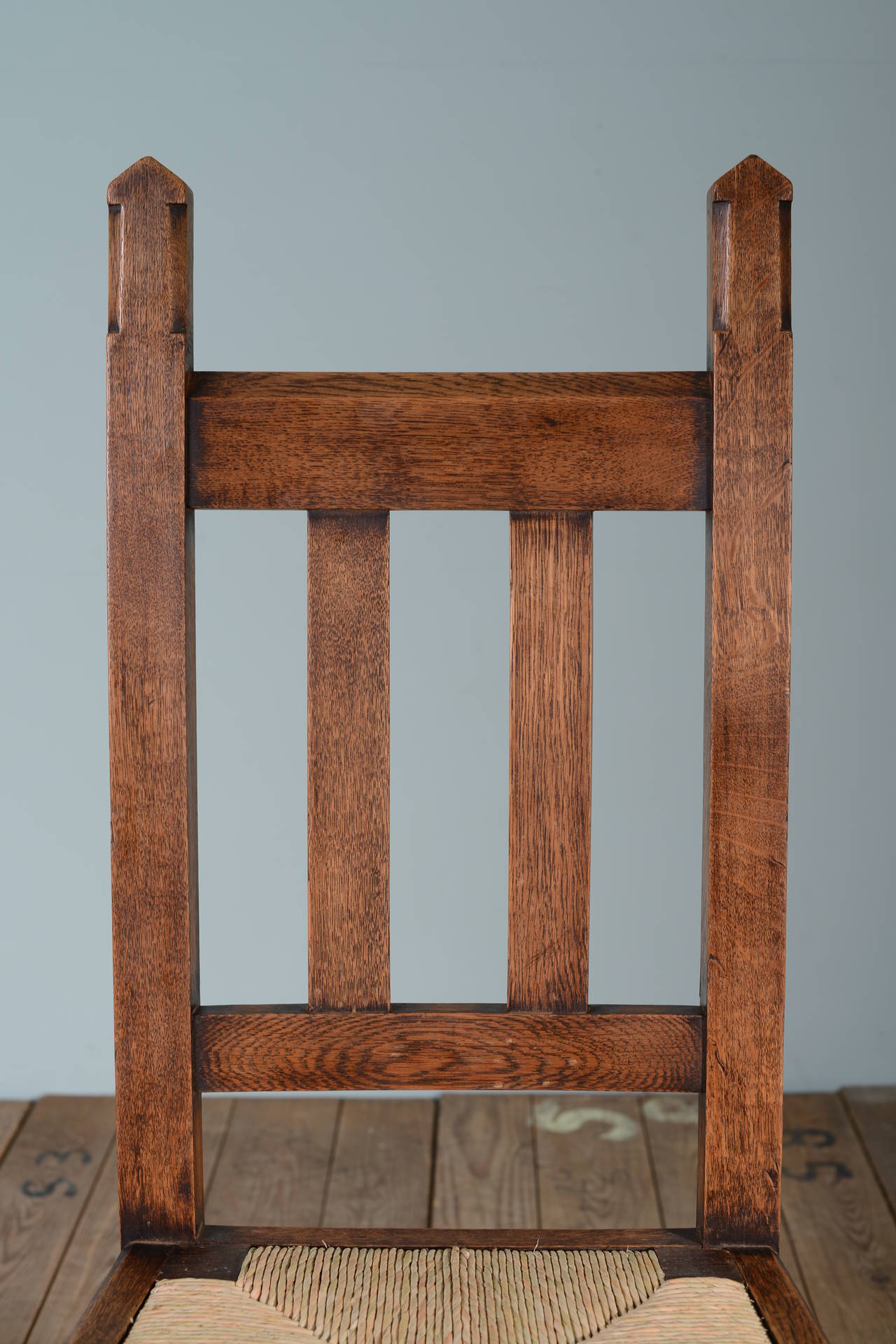 19th Century Set of Six Antique Culloden Oak Chairs by Liberty's For Sale