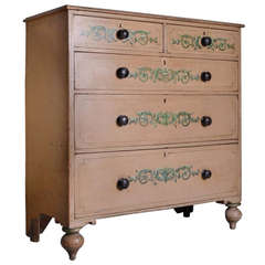 Large Regency Antique Decorated and Painted Chest