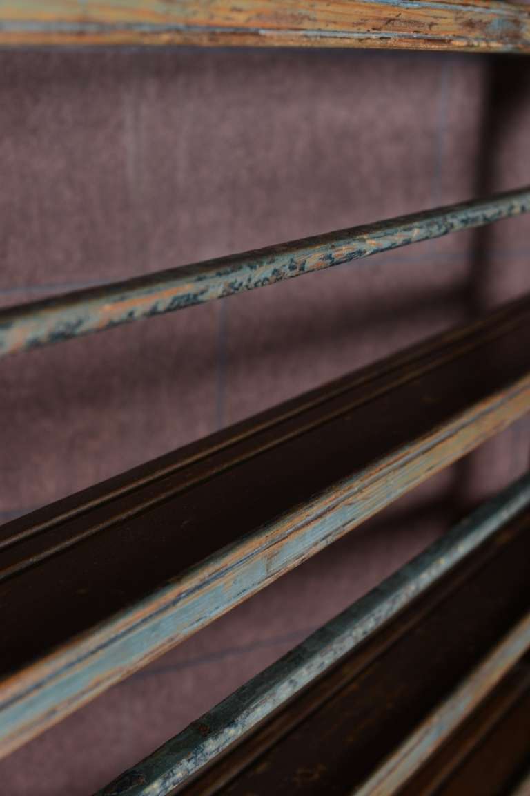 18th Century and Earlier Georgian Antique Pine Delft Rack in Original Paint