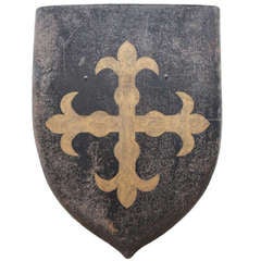19th Century English Antique Armorial Shield