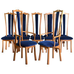 Vintage Amazing Set of Twelve Oak Dining Chairs by John Varley
