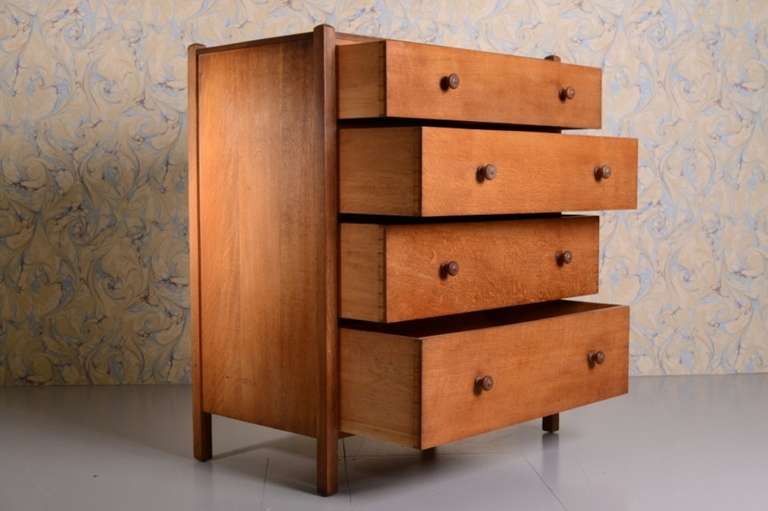 English Heals Antique Oak Letchworth Chest of Drawers.