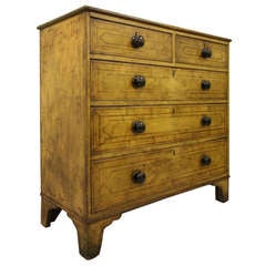 Antique Simulated Bamboo Painted Pine Chest