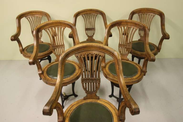 Set of Six Antique Oak Ships Dining Chairs In Excellent Condition In Lancashire, GB