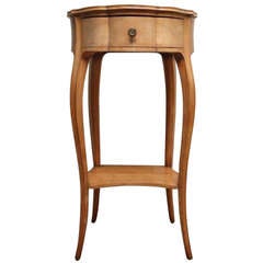 Beautiful Satin Birchwood Antique Side Table