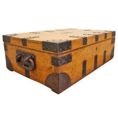 Antique Metal & Oak Silver Chest by Mappin & Webb