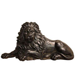 Handsome Antique Cast Iron Lion Door Stop