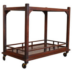 HMS Renown Edwardian Antique Teak Trolley