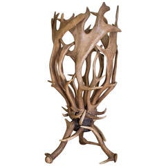 True Large Antique Antler Vase.