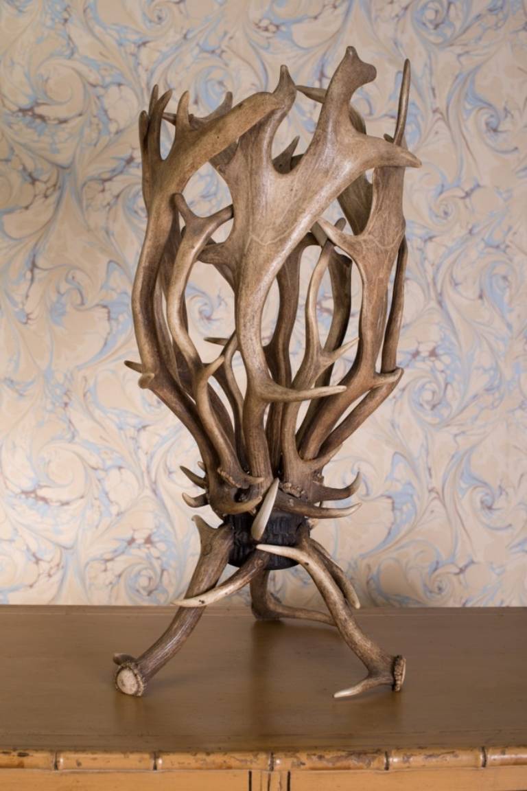 True Large Antique Antler Vase.