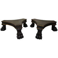 Pair of Impressive Regency Antique Clawed Stand