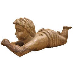 Early 19th Century Antique Walnut Cherub